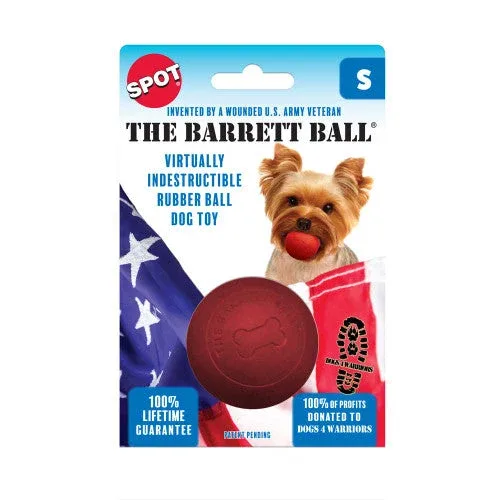 Spot Barrett Ball Dog Toy Red 2.5in SM - Image 2