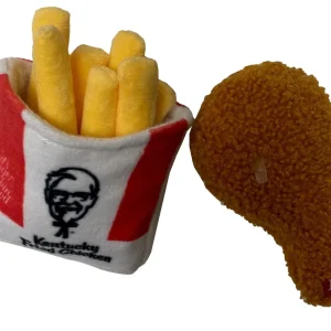 Spot Kentucky Fried Chicken Plush Dog Toy Fries & Drumette 2 pk