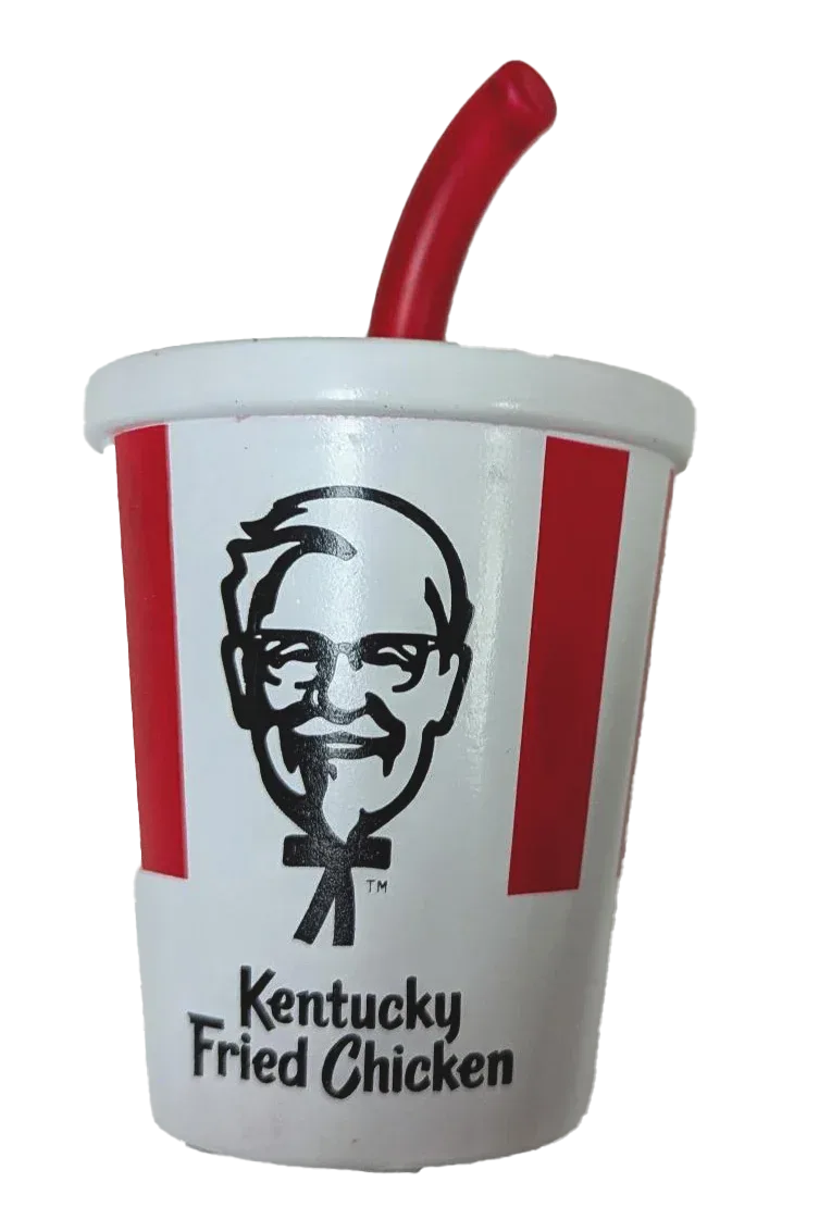 Spot Kentucky Fried Chicken Vinyl Dog Toy Soda w/Straw 6 in