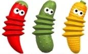 Spot Latex Foods Dog Toy Assorted Color 8 in 1ea