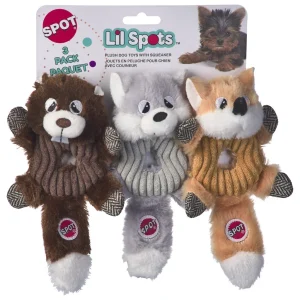 Spot Lil Spots Donut Crinklers Dog Toy Assorted Color 7 in, 3 pk