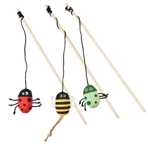 Spot Love The Earth Insect Teaser Wand Cat Toy Assorted Color 1ea