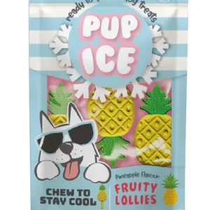 Spot Pup Ice Dog Chew Treat Fruity Lollie Pineapple 3 pk