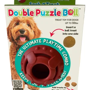 Spot Seek a Treat Double Puzzle Ball Dog Toy 3.25 in