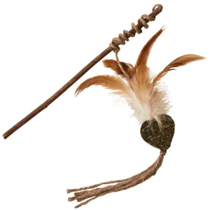 Spot Silver Vine Teaser Wand Cat Toy Assorted Tan/Brown 10in