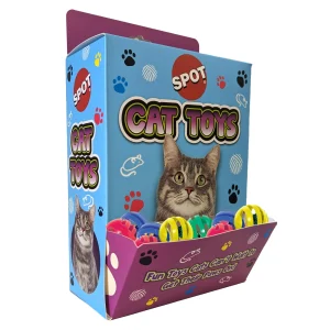 Spot Slotted Balls Cat Toy Bulk 72Pc