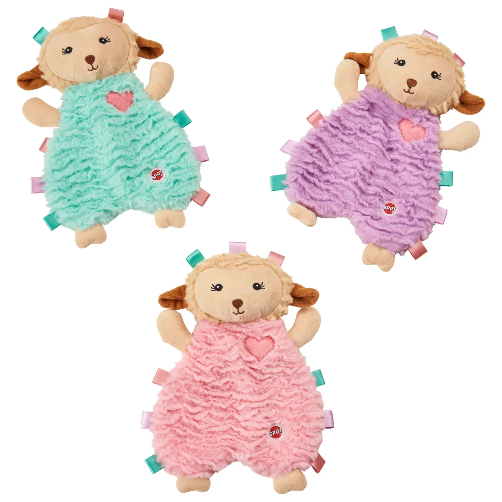 Spot Soothers Tabbie Lambie Dog Toy Assorted Color 8 in 1ea