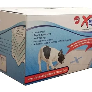 Spot X Marks The Spot Puppy Training Pads White 100 Pack 22 in x 22 in