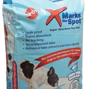 Spot X Marks The Spot Puppy Training Pads White 50 Pack 22 in x 22 in