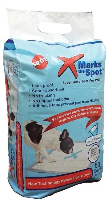 Spot X Marks The Spot Puppy Training Pads White 50 Pack 22 in x 22 in - Image 2