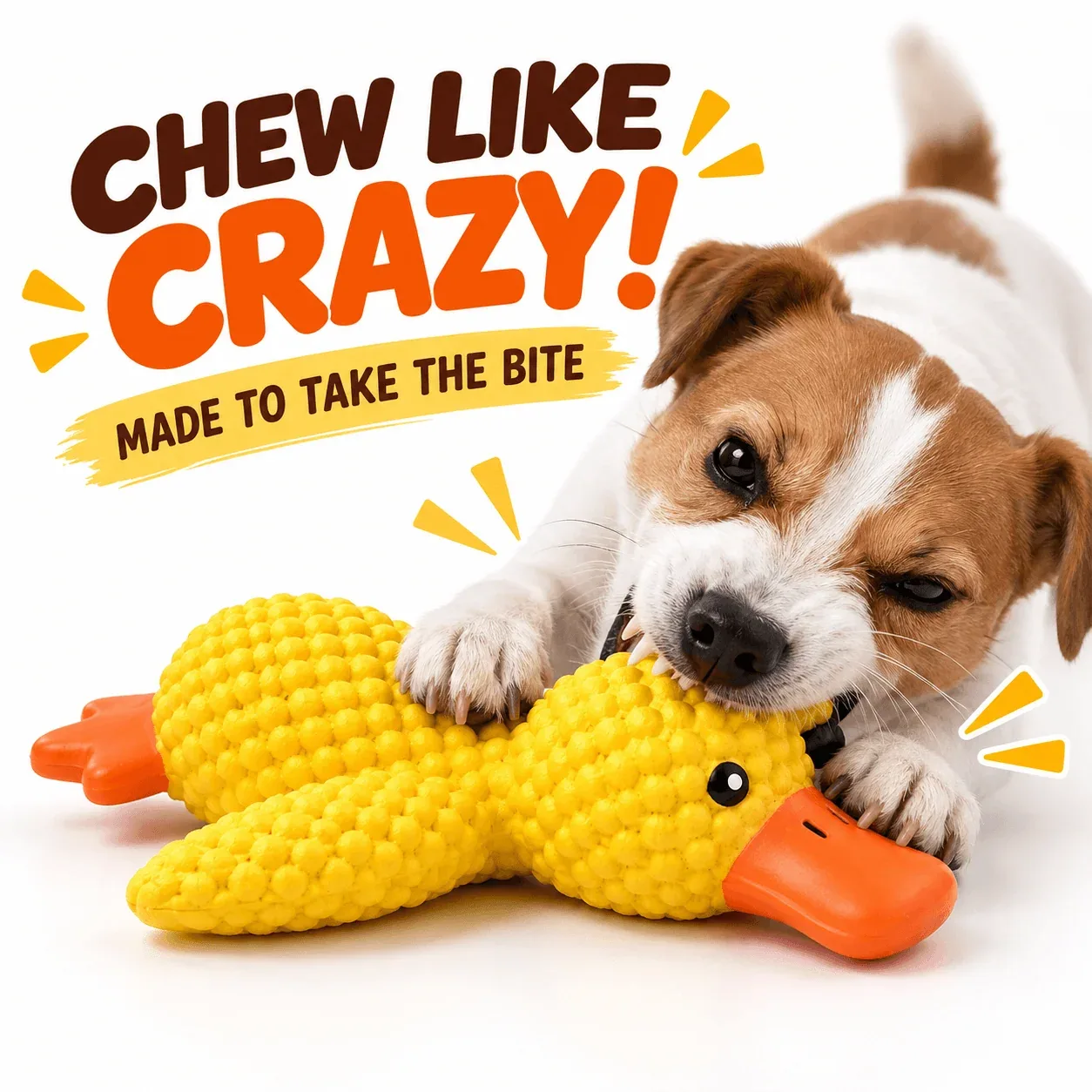 Squeaky Latex Duck Dog Toy - Image 2