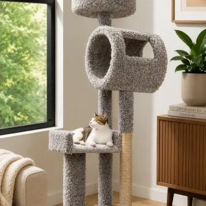 Staggered Cat Tower – Multi-Level Cat Tree with Exceptional Value