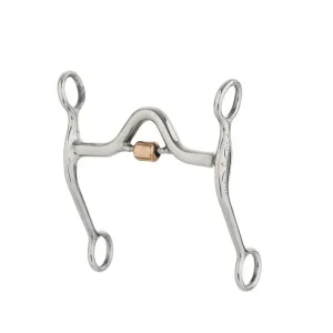 Stainless Steel Med Port Roller Curb Bit 5