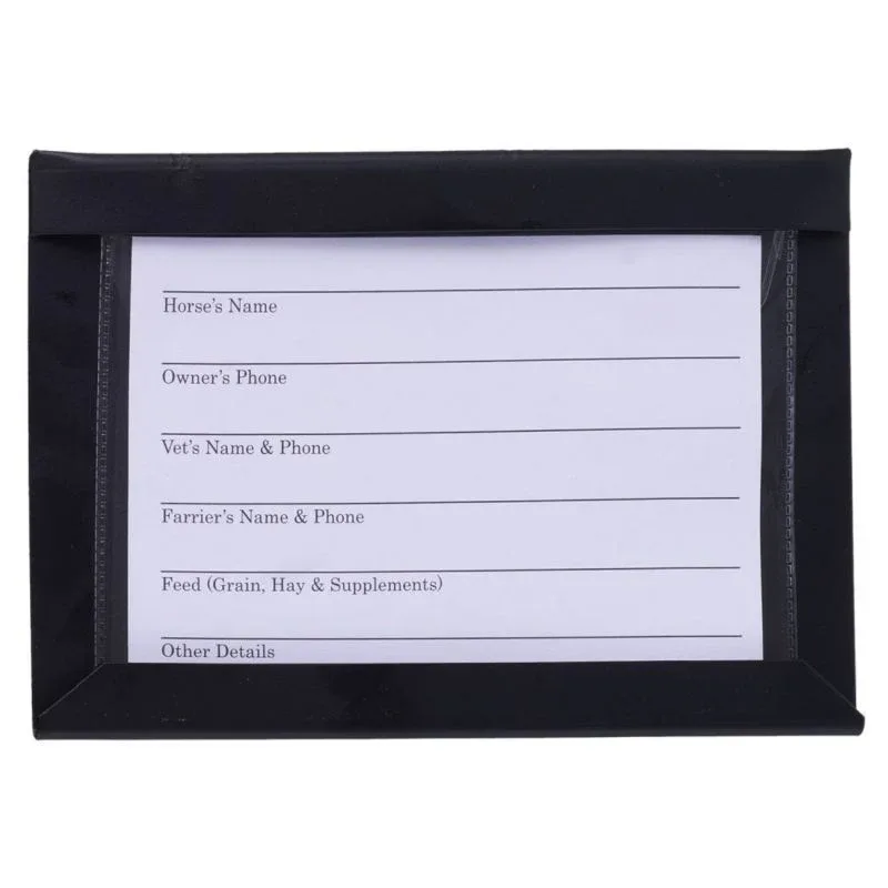Stall Information Card Holder
