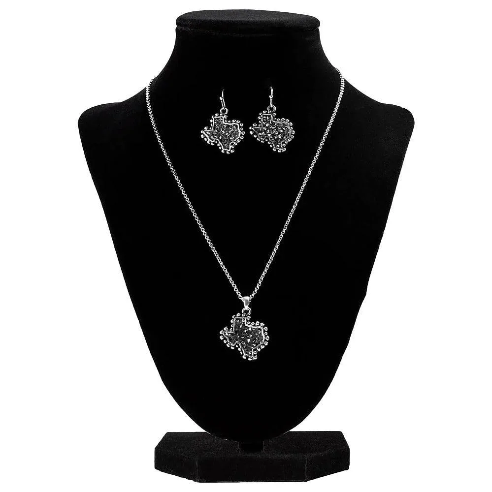 State Texas Necklace & Earring Set