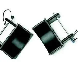 Steel Jump Cups with Black Pins Black