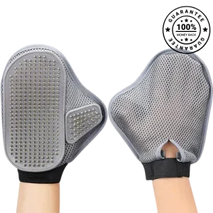 Steel Needle Pet Grooming Gloves – Hair Removal & Bath Brush for Cats & Dogs