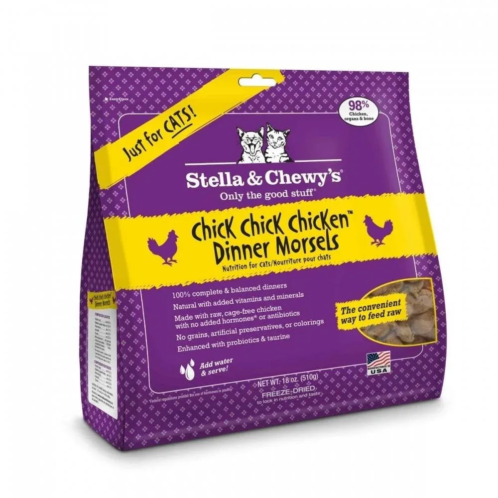 Stella & Chewy's 18 oz. Freeze-Dried Chick, Chick, Chicken Dinner for Cats {L+1x} 860162