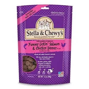 Stella & Chewy's 8 oz Freeze-Dried Yummy Lickin' Salmon & Chicken Dinner Cat {L+1x} 860170 - Image 2