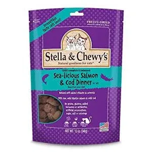 Stella & Chewy's 9 oz. Freeze-Dried Sea-Licious Salmon & Cod Dinner for Cats {L+1x} 860172