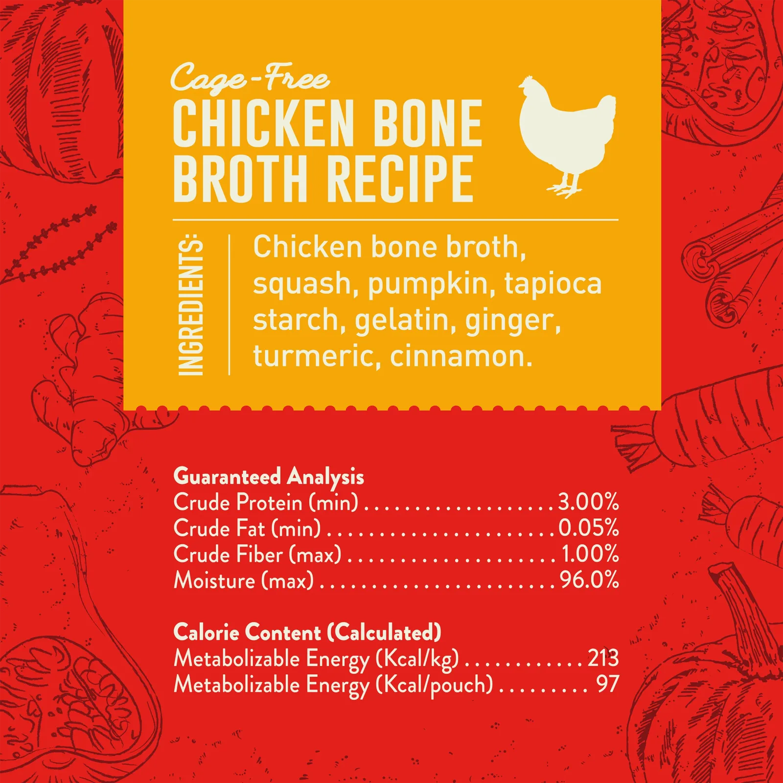 Stella & Chewy's Bountiful Bone Broth Cage Free Chicken Bone Broth Recipe for Dogs 16 oz. Resealable Pouch - Image 2