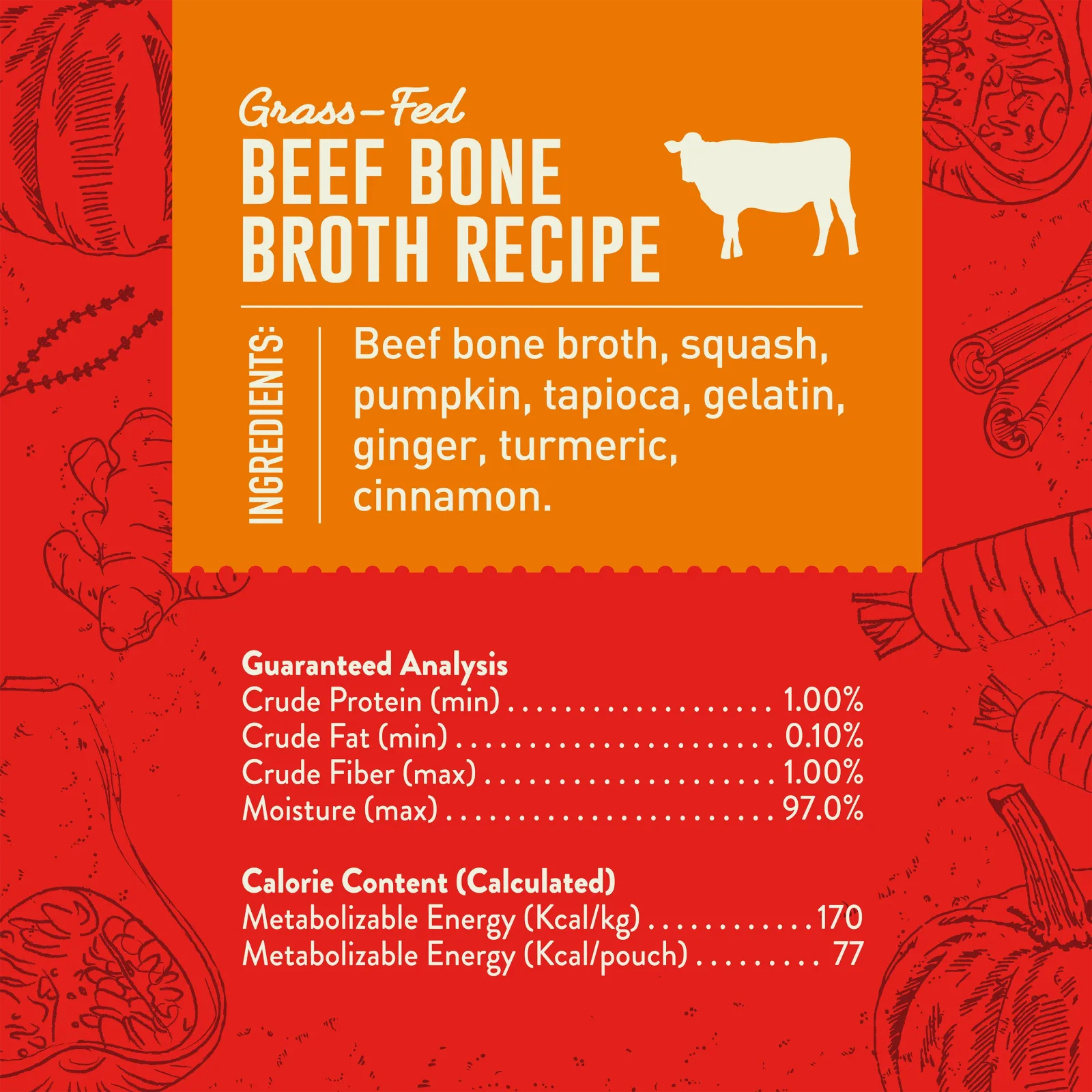 Stella & Chewy's Bountiful Bone Broth Grass-Fed Beef Bone Broth Recipe for Dogs, 16 oz. Resealable Pouch - Image 2