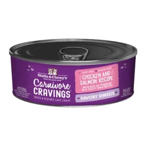 Stella & Chewy's Carnivore Cravings Chicken & Salmon Recipe Savory Shreds Canned Cat Food