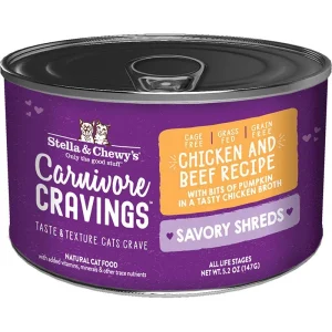 Stella & Chewy's Cat Carnivore Cravings Shred Chicken & Beef 5.2oz - 24 pack