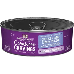 Stella & Chewy's Cat Carnivore Cravings Shred Chicken & Turkey 2.8oz
