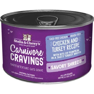 Stella & Chewy's Cat Carnivore Cravings Shred Chicken & Turkey 5.2oz