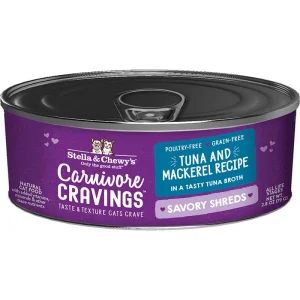 Stella & Chewy's Cat Carnivore Cravings Shred Tuna & Mackerel 2.8oz