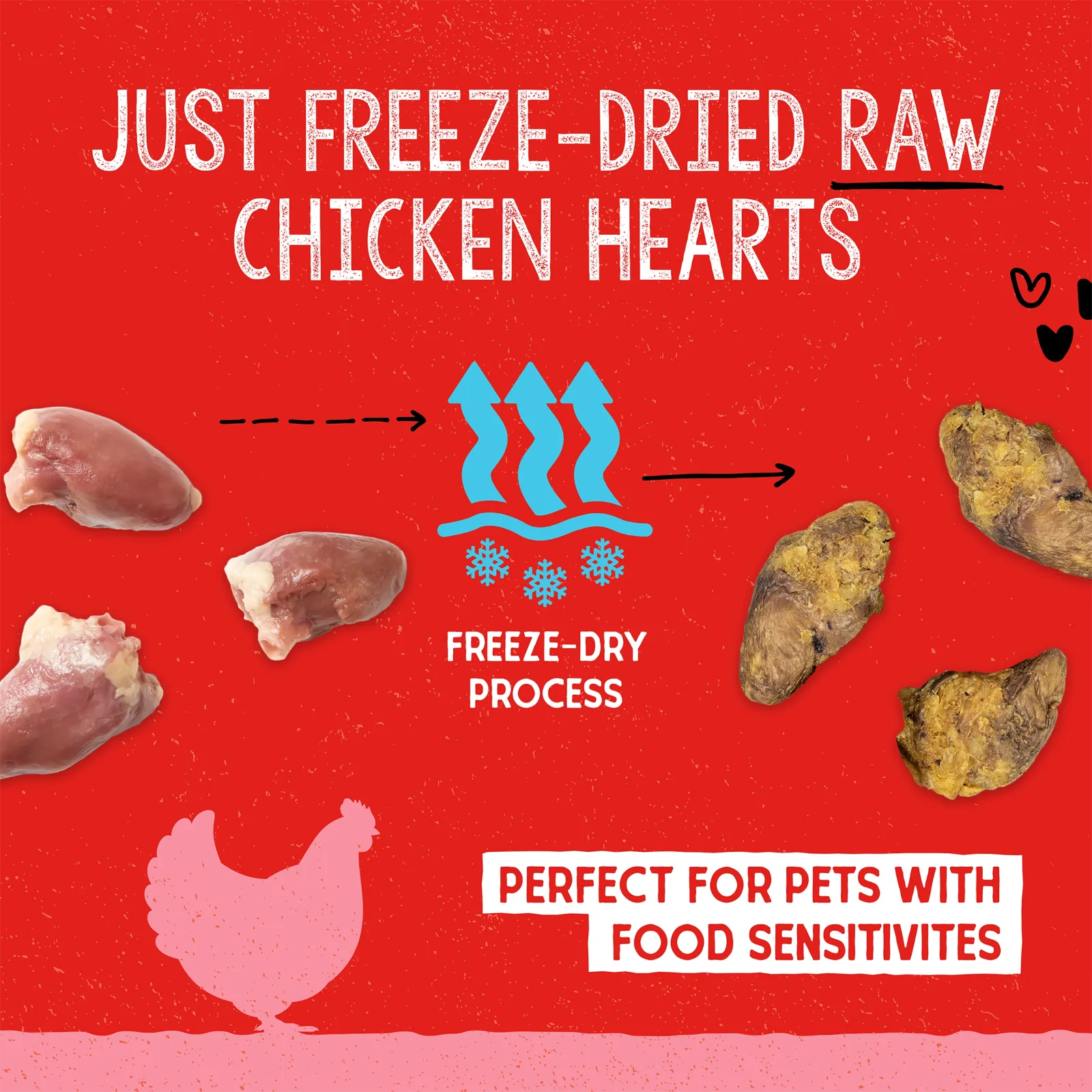 Stella & Chewy's Chicken Heart Treats for Dogs - 3 oz. Bag - Image 2