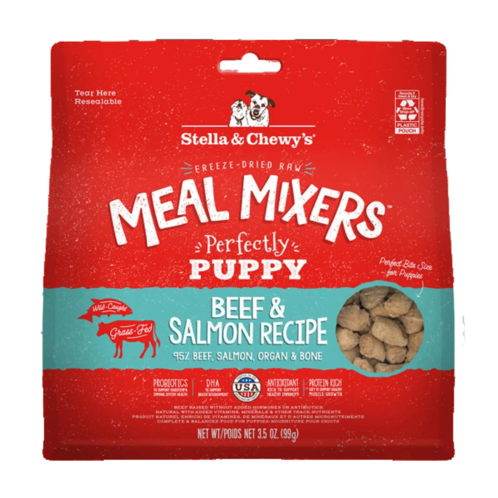 Stella & Chewy's Dog Freeze-Dried Mixer Puppy Beef and Salmon 3.5 oz