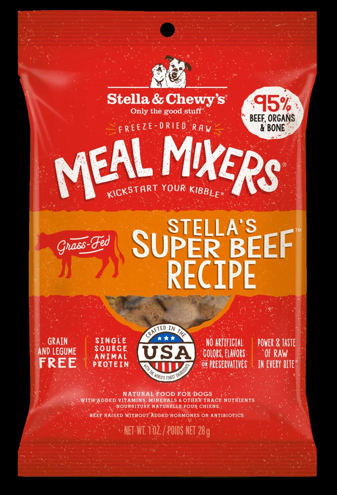 Stella & Chewy's Dog Freeze-Dried Stella's Super Beef Meal Mixers - 1 oz