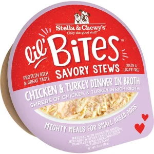 Stella & Chewy's Dog Lil Bites Savory Stew Chicken & Turkey 2.7oz