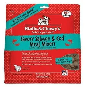 Stella & Chewy's Freeze-Dried Savory Salmon & Cod Meal Mixers - 18 oz. {L+1x} 860138
