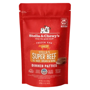 Stella & Chewy's Frozen Raw Dinner Patties for Dogs - Stella's Super Beef - 3 lb.