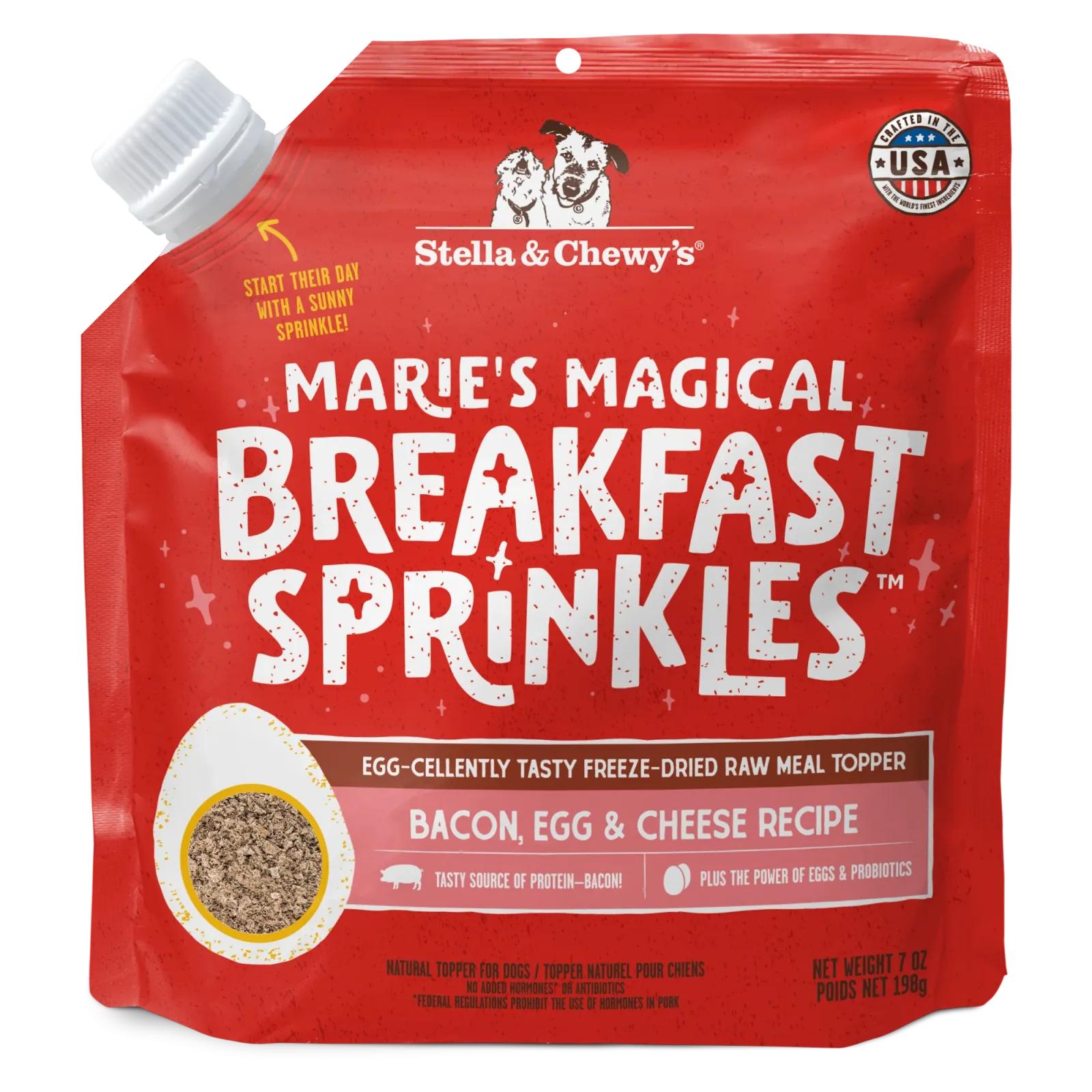 Stella & Chewy's Marie's Magical Dog Freeze Dried Breakfast Sprinkles Bacon, Egg, & Cheese