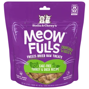 Stella & Chewy's Meowfulls Freeze Dried Cat Treats Turkey & Duck Recipe - 1.5oz