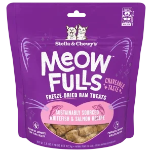 Stella & Chewy's Meowfulls Freeze Dried Cat Treats Whitefish & Salmon Recipe - 1.5oz