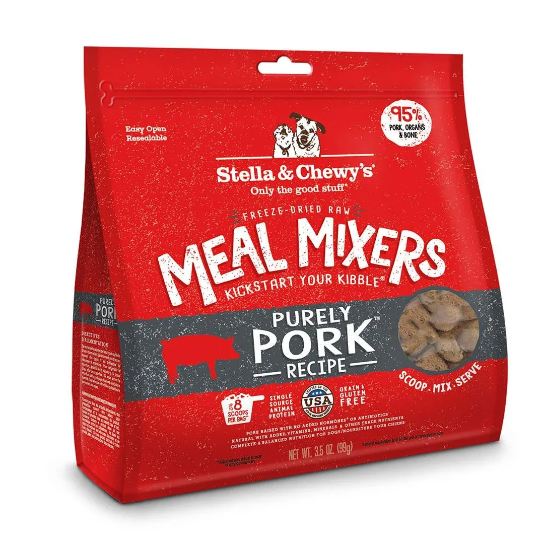 Stella & Chewy's Purely Pork Freeze Dried Meal Mixer 3.5oz {L+1x} 860340