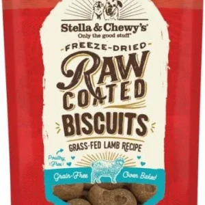 Stella & Chewy's Raw Coated Biscuits Grass-Fed Lamb Recipe 9 oz {L+1x} 860258