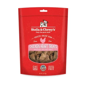 Stella & Chewy's Single Ingredients Treats- Freeze Dried Chicken Hearts 3 oz {L+1x} 860343
