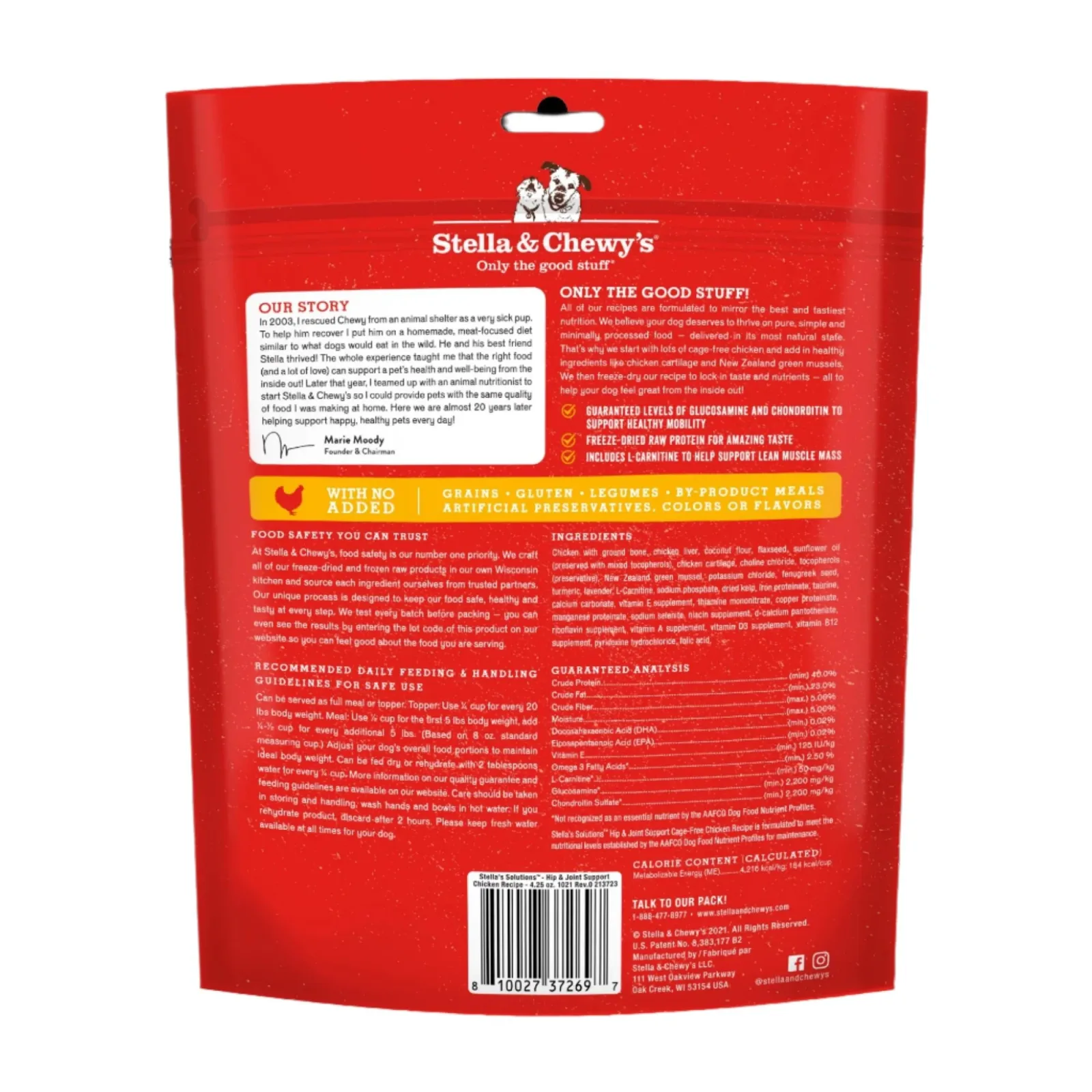 Stella & Chewy's Stella's Solutions Hip & Joint Boost Freeze-Dried Raw Cage-Free Chicken Dinner Morsels Dog Food - Image 2