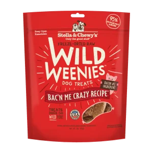 Stella & Chewy's Treats for Dogs - Wild Weenies Bac'n Me Crazy Recipe - 3 oz. Bag