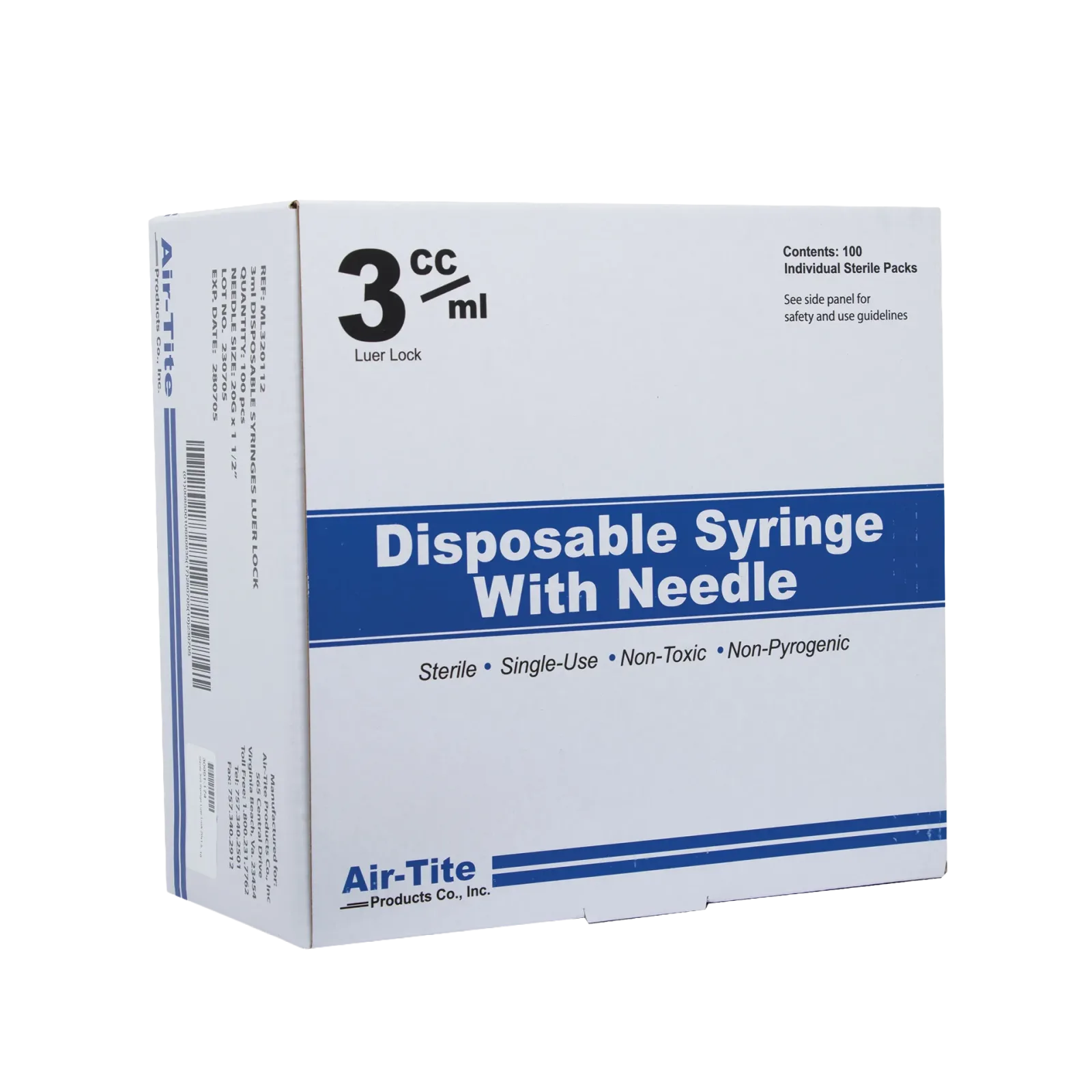 Sterile 3ml Syringe Luer Lock 20x1.5" - Image 2