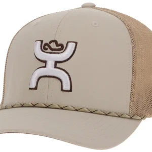 Sterling Tan 6-Panel Trucker with Black / White Hooey Logo