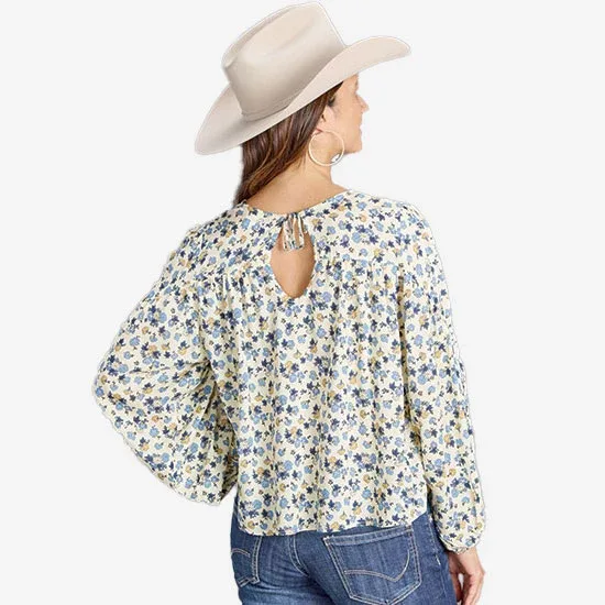 Stetson Blue Floral Top - Image 2