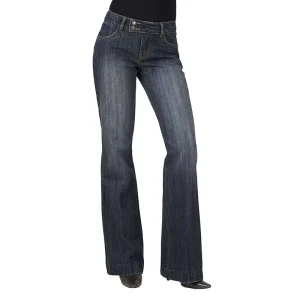 Stetson Ladies 214 City Trouser Long Dark Jeans