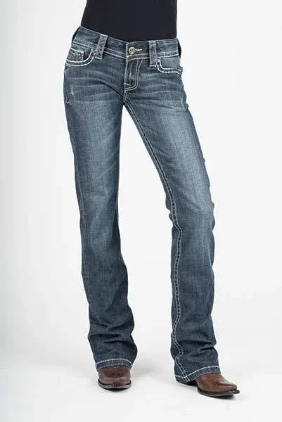 Stetson Ladies 818 Arrow Boot Cut Jeans - Image 2